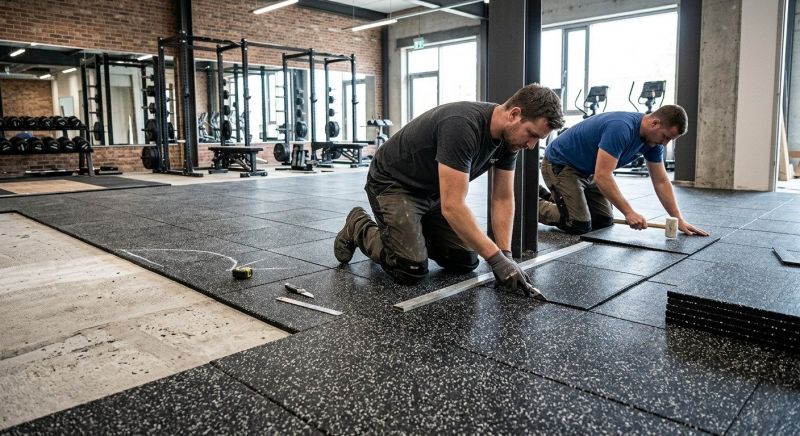Rubber Flooring Installation