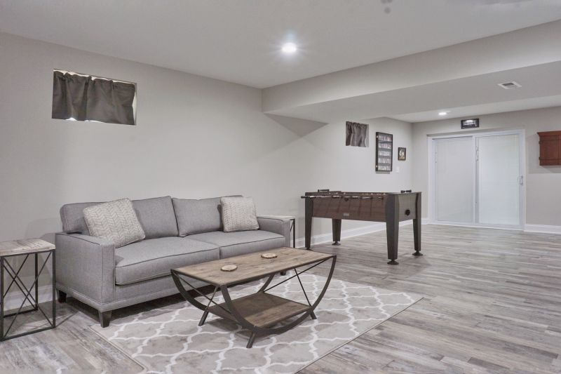 Durable Vinyl Floor in Basement